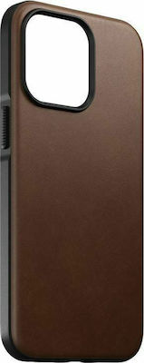 Nomad Modern Leather Leather Back Cover Rustic Brown (iPhone 13 Pro)