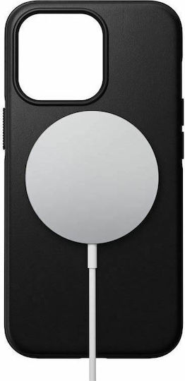 Nomad Modern Leather Umschlag Rückseite Leder 1.1mm Schwarz (iPhone 13 Pro)