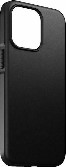 Nomad Modern Leather Umschlag Rückseite Leder 1.1mm Schwarz (iPhone 13 Pro)