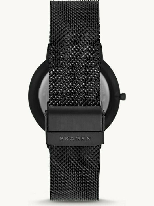 Skagen Ancher Ανδρικό Ρολόι 40mm Μπαταρίας με Μαύρο Μεταλλικό Μπρασελέ