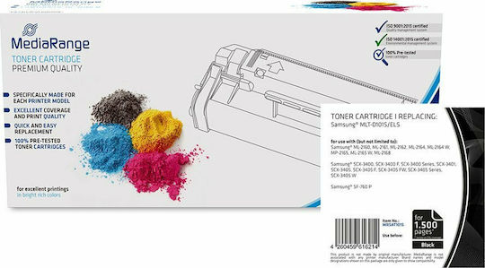 MediaRange Compatible Toner for Laser Printer Samsung MLT-D101S 1500 Pages Black (MRSAT101S)