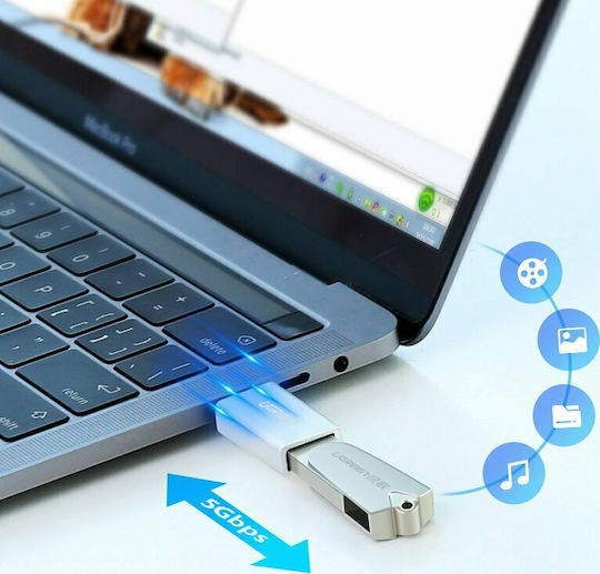 Ugreen Μετατροπέας USB-C male σε USB-A female Λευκό 1τμχ 30155