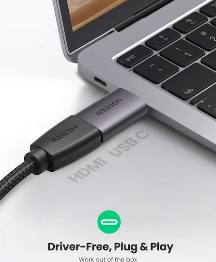 Ugreen Converter USB-C male to HDMI female Gray 1pcs 70450