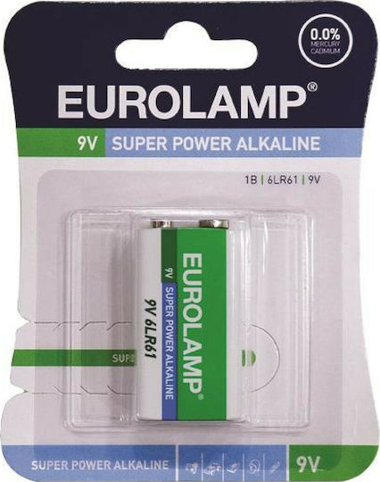 Eurolamp Super Power Αλκαλική Μπαταρία 9V 1τμχ