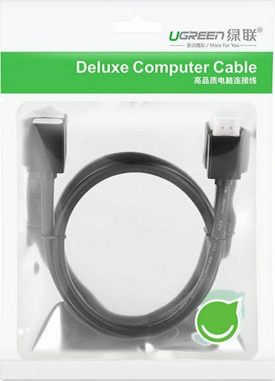 Ugreen HD107 Cable HDMI male - HDMI female 1m Μαύρο