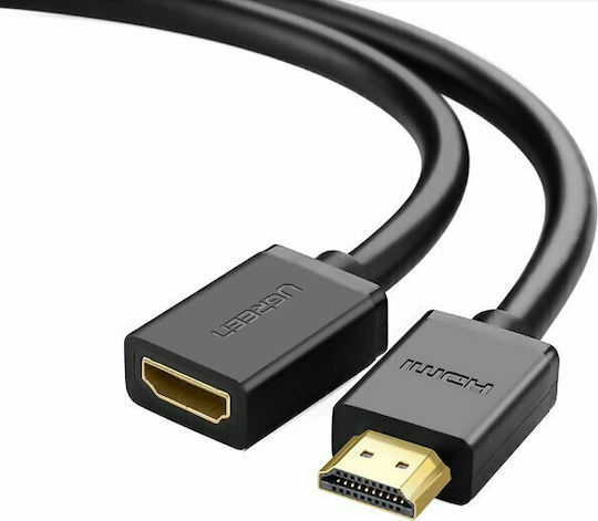 Ugreen HD107 Cable HDMI male - HDMI female 1m Μαύρο