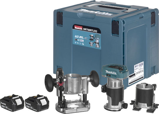 Makita Κάθετη Φρέζα 18V 2x5Ah με Ρύθμιση Ταχύτητας