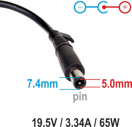 Akyga Laptop Charger 65W 19.5V 3.34A for Dell with Power Cord
