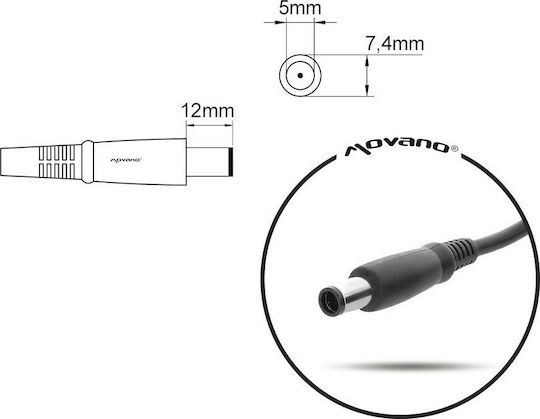 Mitsu Laptop Charger 90W 19V 4.74A for HP with Detachable Power Cable