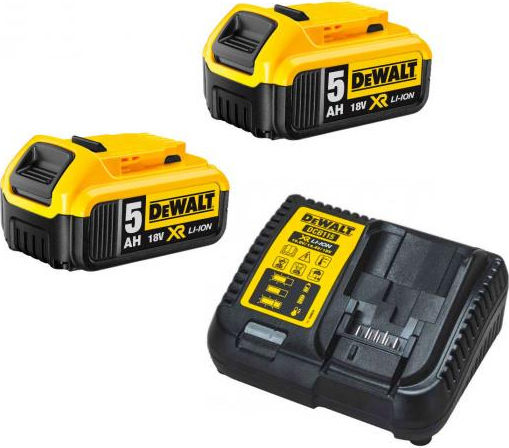 Dewalt Комплект 2 Батерии за Инструменти Литиеви 18V Капацитет 5Ах със Зарядно