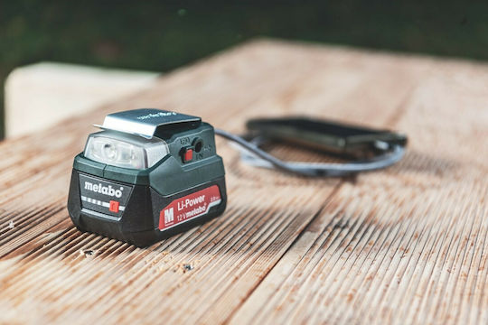 Metabo Адаптер за Батерия за Инструменти Pa 12 Led-Usb