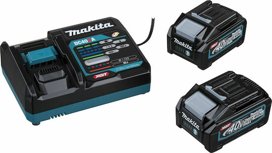 Makita XGT Brushless Impact Wrench Battery 40V 2x4Ah with Socket 3/4"