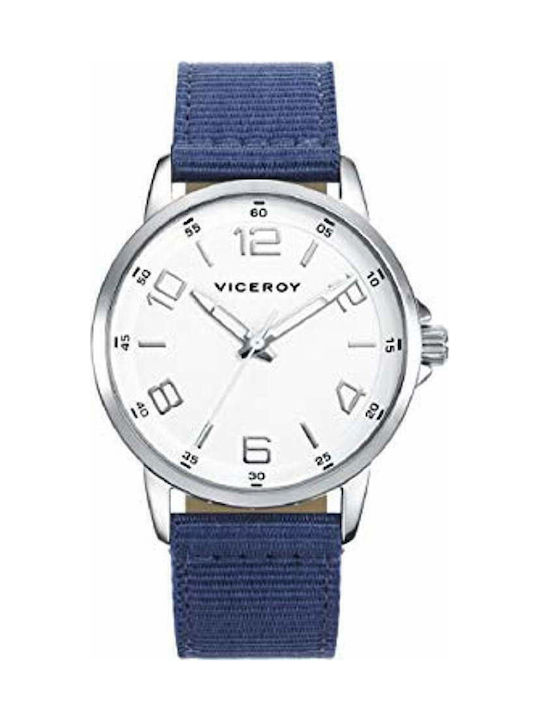 Viceroy Kinder Analoguhr mit Stoffarmband Blau