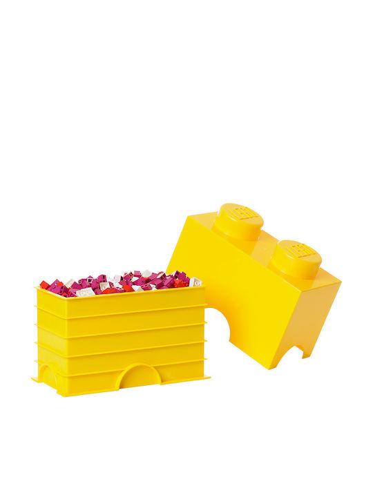 Lego Kinder Aufbewahrungsbox aus Kunststoff 2-Stud Gelb 25x12x18cm 1Stück