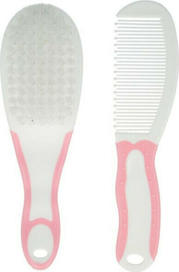 Akuku Baby Badezubehör Flamingo Bürste & Kamm Rosa 2 Stück