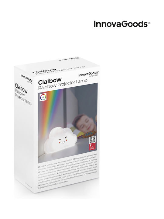 InnovaGoods Led Kids Projector Lamp Rainbow White 18x6x11εκ.