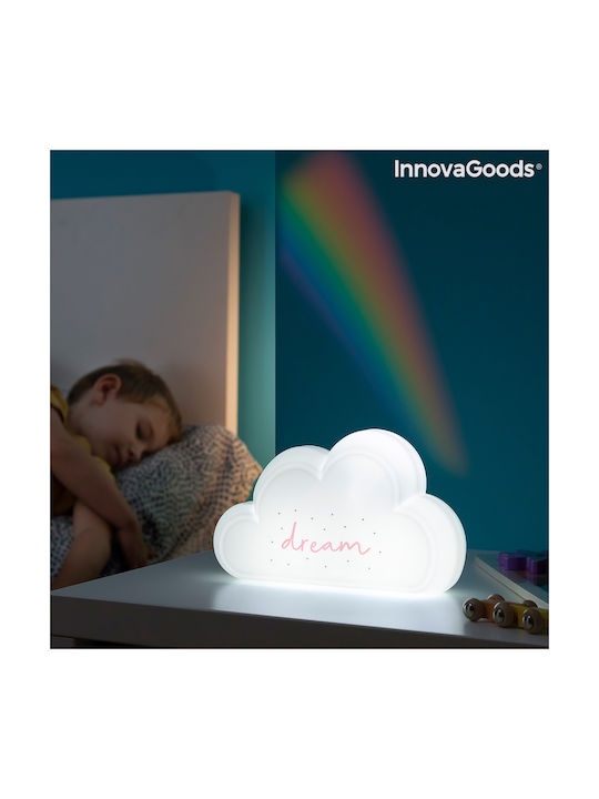 InnovaGoods LED Детска Лампа Проектор Дъга Бял 18x6x11εκ.