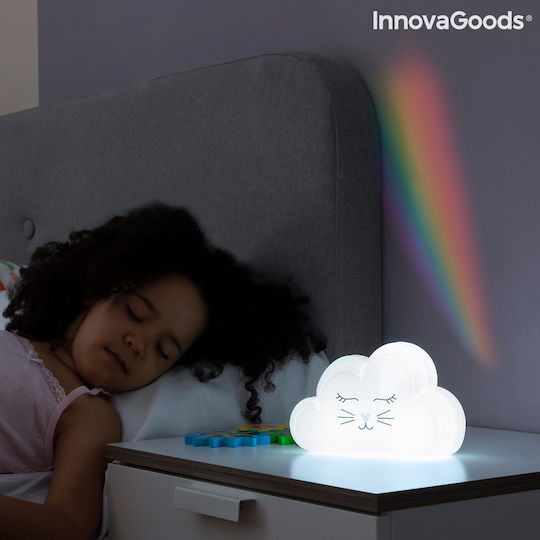 InnovaGoods Led Παιδικό Φωτιστικό Projector Ουράνιο Τόξο Λευκό 18x6x11εκ.