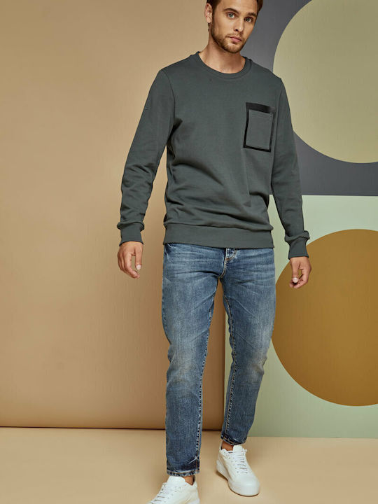 Taniel 72 Ανδρικό Παντελόνι Τζιν Cropped Ελαστικό Tapered Μπλε