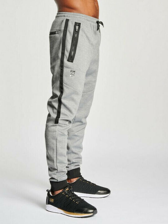 Sweatpants Glossy with Elastic Gray