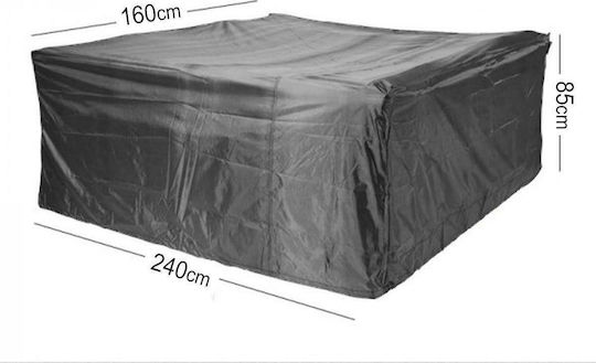 Home & Camp Waterproof Dining Table Cover Gray 240x160x85cm HC20628