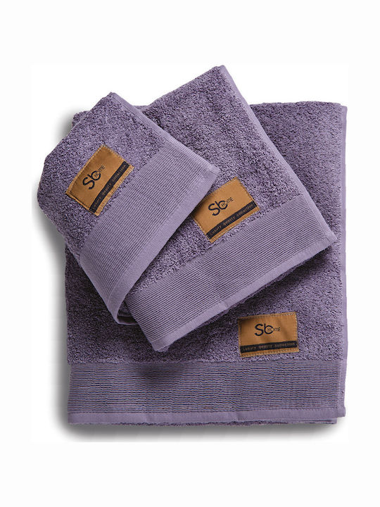 SB Home Facecloth Elegante 50x100cm. Violet Weight 600gr/m²