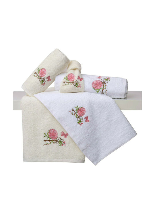 Viopros 2pc Bath Towel Set 646525 33 Ecru Weight 480gr/m²