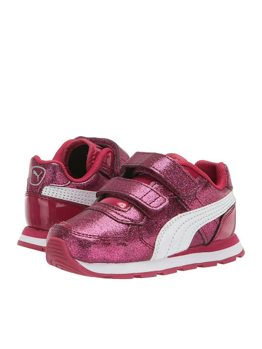 Puma Kids Sneakers Vista Glitz with Scratch Fuchsia