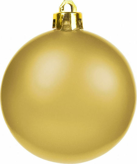 Hanging Ball Ornament Ornament Plastic Gold Set 100pcs