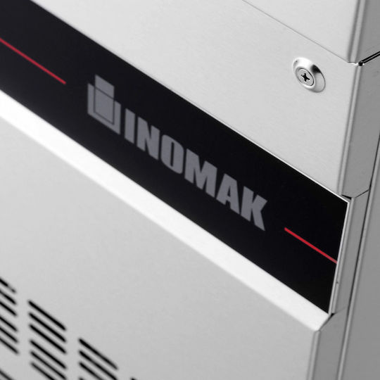Inomak Английски превод: Stainless Steel Refrigerator Counter 224лт with 2 Glass Doors and Cooling Machine +3/+10°C L134.5xW60xH87.5см Prunus