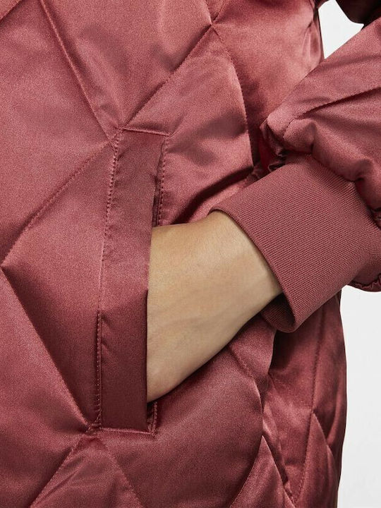 Κοντό Γυναικείο Bomber Jacket Κόκκινο