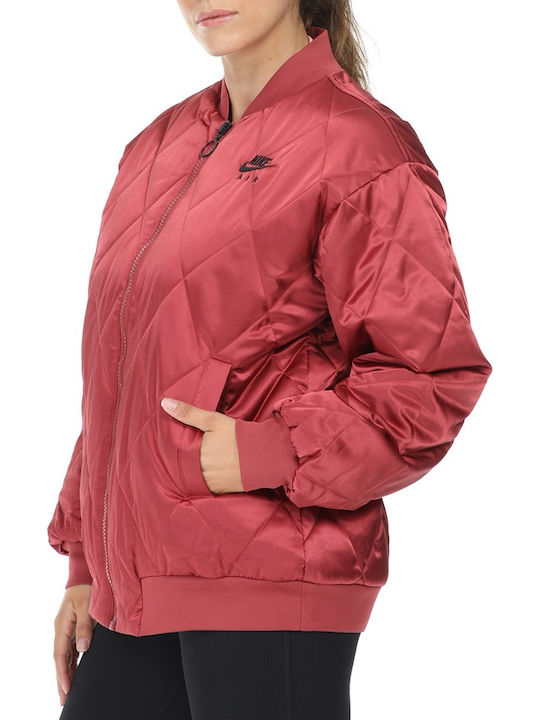 Κοντό Γυναικείο Bomber Jacket Κόκκινο