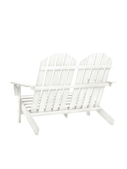 Outdoor-Stuhl Hölzernes Adirondack White 119.5x85.5x89.5εκ.