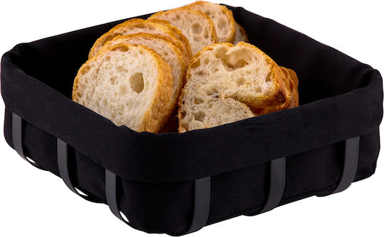 Tekno-Tel Coș de pâine Metalic Negru 21.5x21.5cm