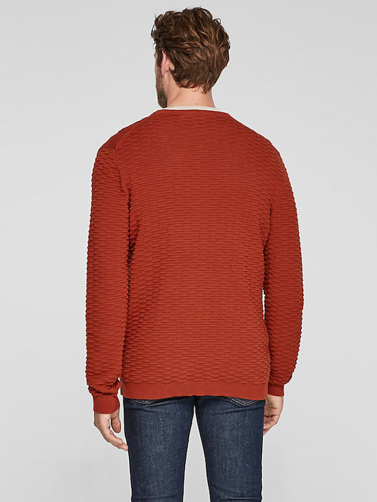 S.Oliver Men's Long Sleeve Sweater Orange