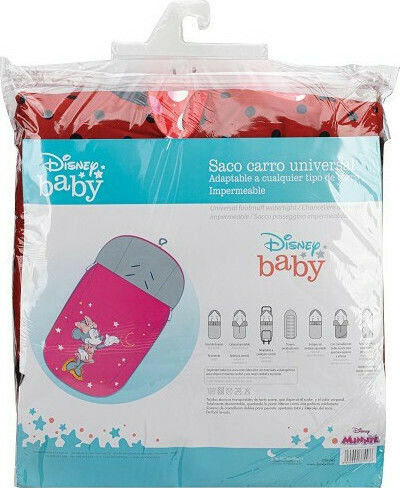 Interbaby Minnie Universal Husa Pentru Cărucior Roșie Cu Căptușeală Din Catifea 105x110cm