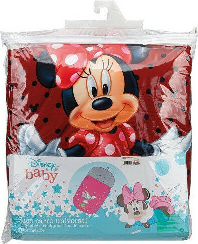 Interbaby Minnie Universal Husa Pentru Cărucior Roșie Cu Căptușeală Din Catifea 105x110cm