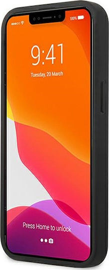 Karl Lagerfeld Ikonik Karl`s Head Metal Back Cover Synthetic Leather / Plastic Indigo / Blue (iPhone 13 mini)