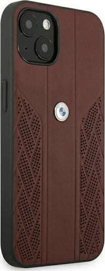 BMW Leather Curve Perforate Back Cover Δερμάτινο / Πλαστικό Κόκκινο (iPhone 13)