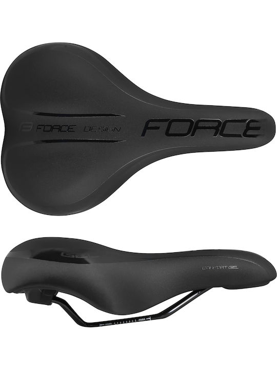 Force Comfort Σέλα Ποδηλάτου Μαύρη με Gel 275 x 174 mm