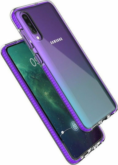 Hurtel Spring Back Cover Silicone 1mm Blue (Galaxy A50)