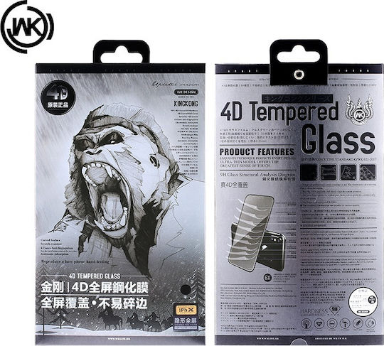 WK Kingkong 4D Curved Full Face Tempered Glass (iPhone 11 Pro) WK-KK-7P8P-BLACK