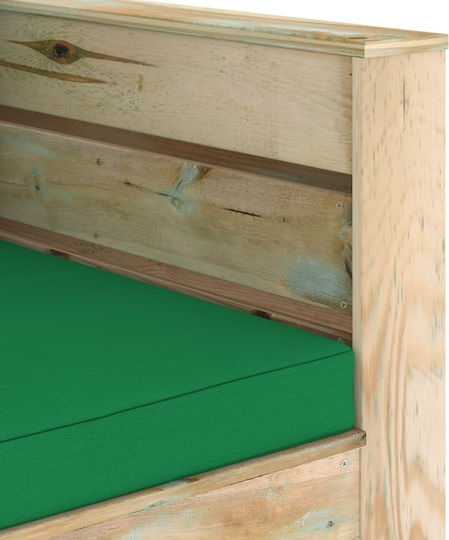 Garten- und Outdoor-Möbelsets für kleinen Raum 2 Stück Grün mit Kissen