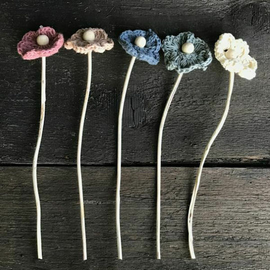 Synchronia Gehäkelte Blume Dunkelrosa Material für Hochzeitsgeschenke 1Stück