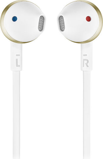 JBL T205BT Earbud / In-ear Bluetooth Handsfree Ακουστικά Χρυσά