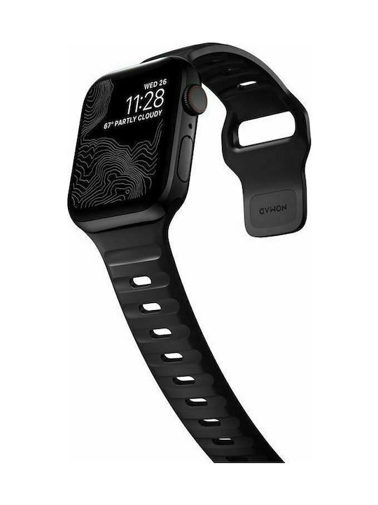 Nomad Sport Strap M/L Strap Silicone with Pin Black (Apple (Apple Watch 44/45/46mm/Ultra 49mm)