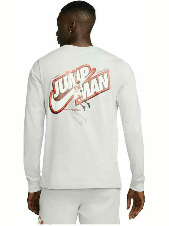 Jordan Jumpman Men's Athletic Long Sleeve Blouse Grey Fog