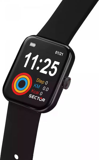 Sector S03 Smartwatch mit Pulsmesser (Schwarz)