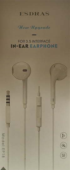 Ezra Esdras EP18 Earbuds Handsfree with 3.5mm Connector White