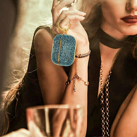 Kingxbar Crystal Fabric Husă în culoarea Albastru pentru Apple AirPods Pro